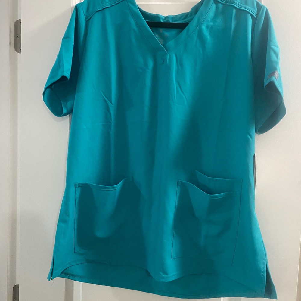Teal MEDCOUTURE Scrub Top